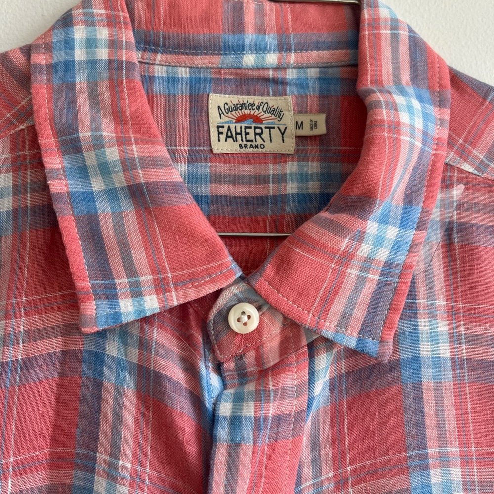 Faherty Linen Button Down Shirt - image 3